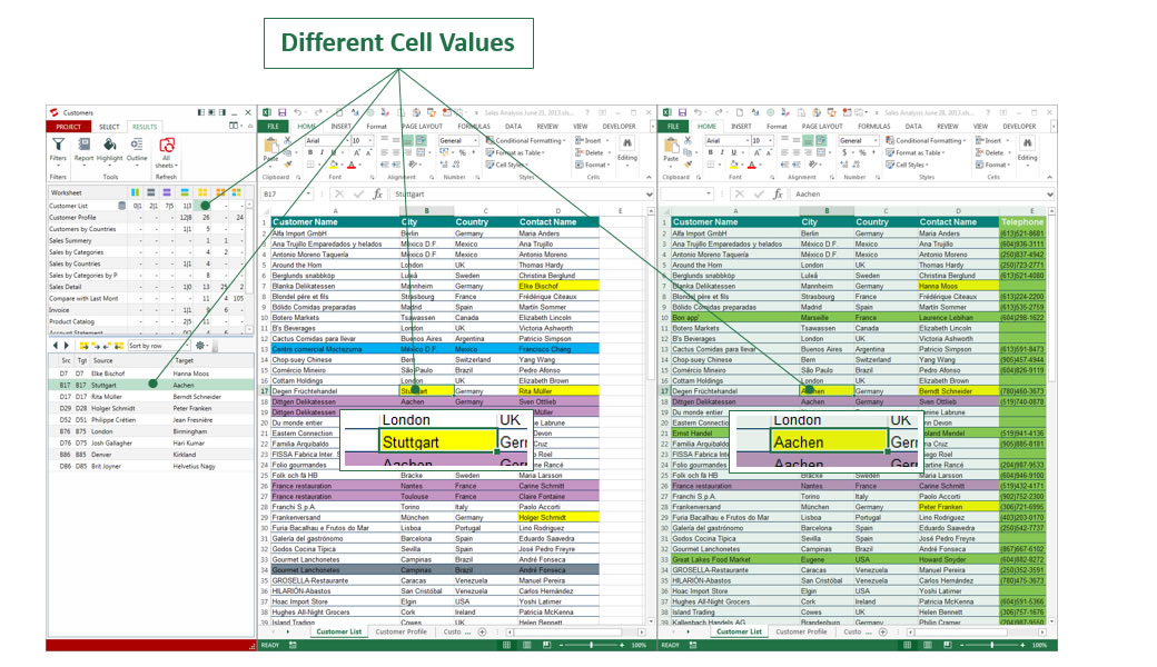 Compare Two Excel Files Compare Two Excel Sheets For Differences Synkronizer Excel Compare Tool 2745